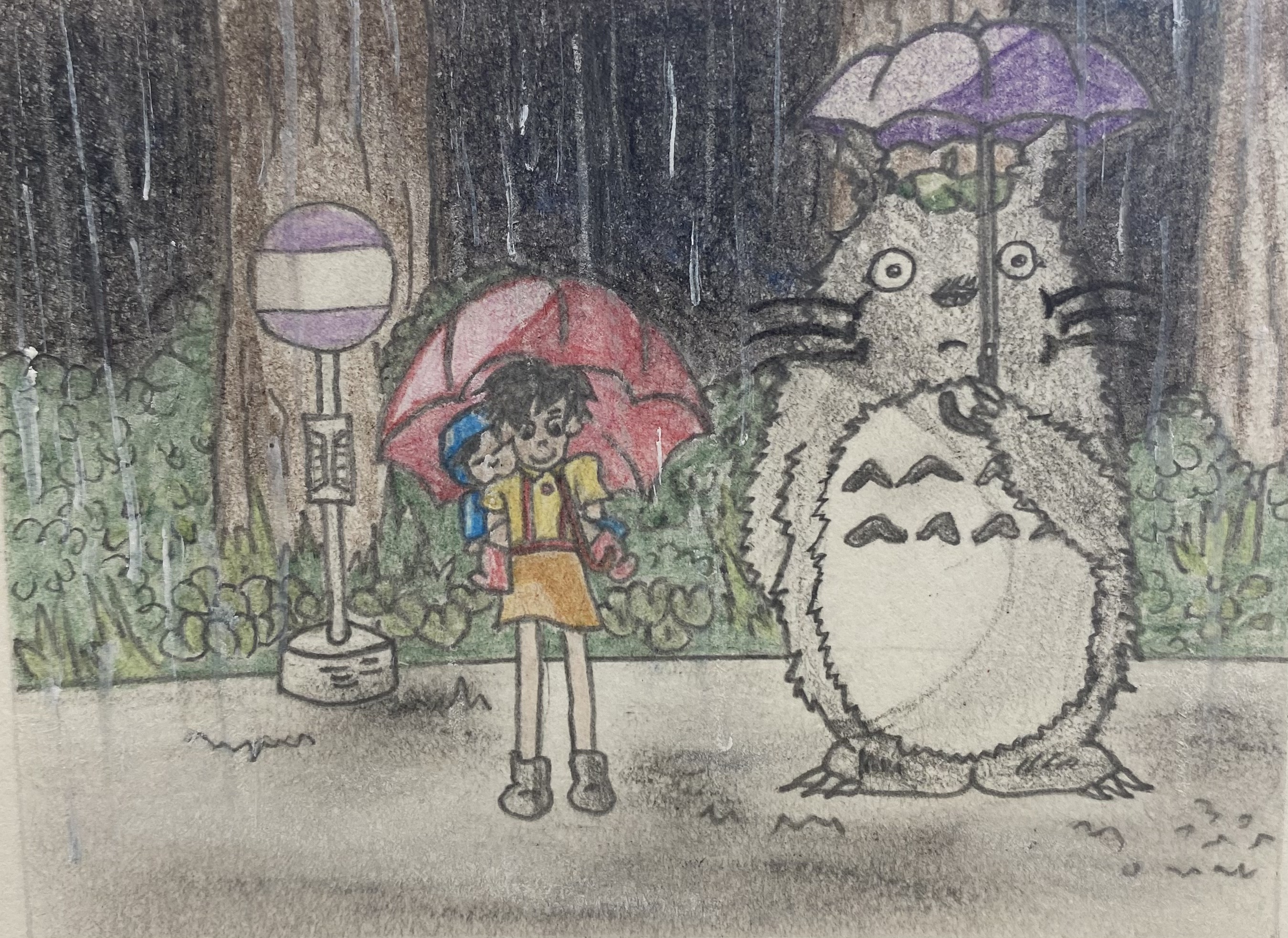 Rainy Bus Stop